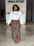 Taupe Wrap Skirt