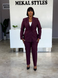 Plum Double Breasted Suit