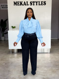 Straight Belted Pants