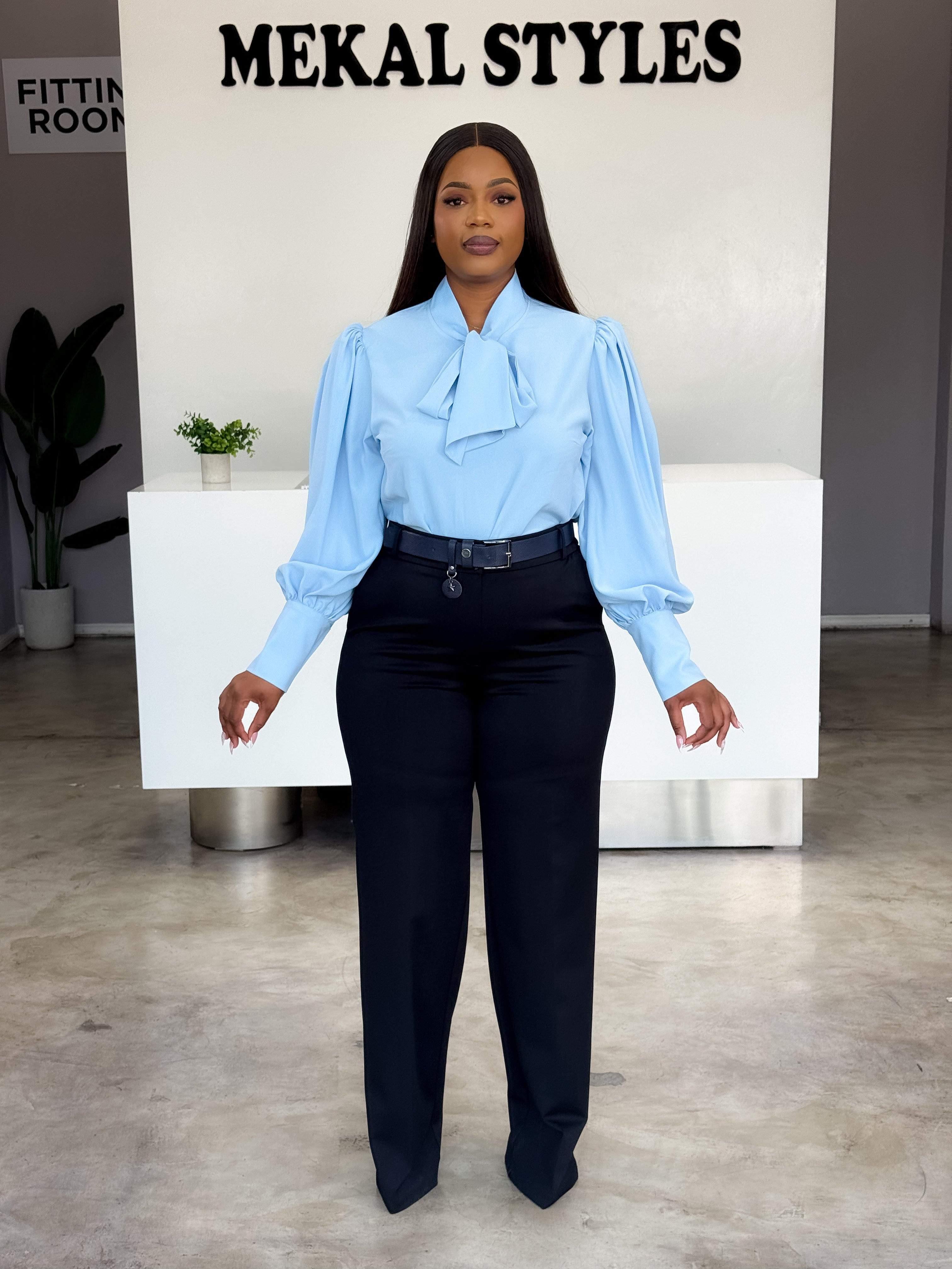 Straight Belted Pants