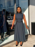 Emerald Green Flared Dress