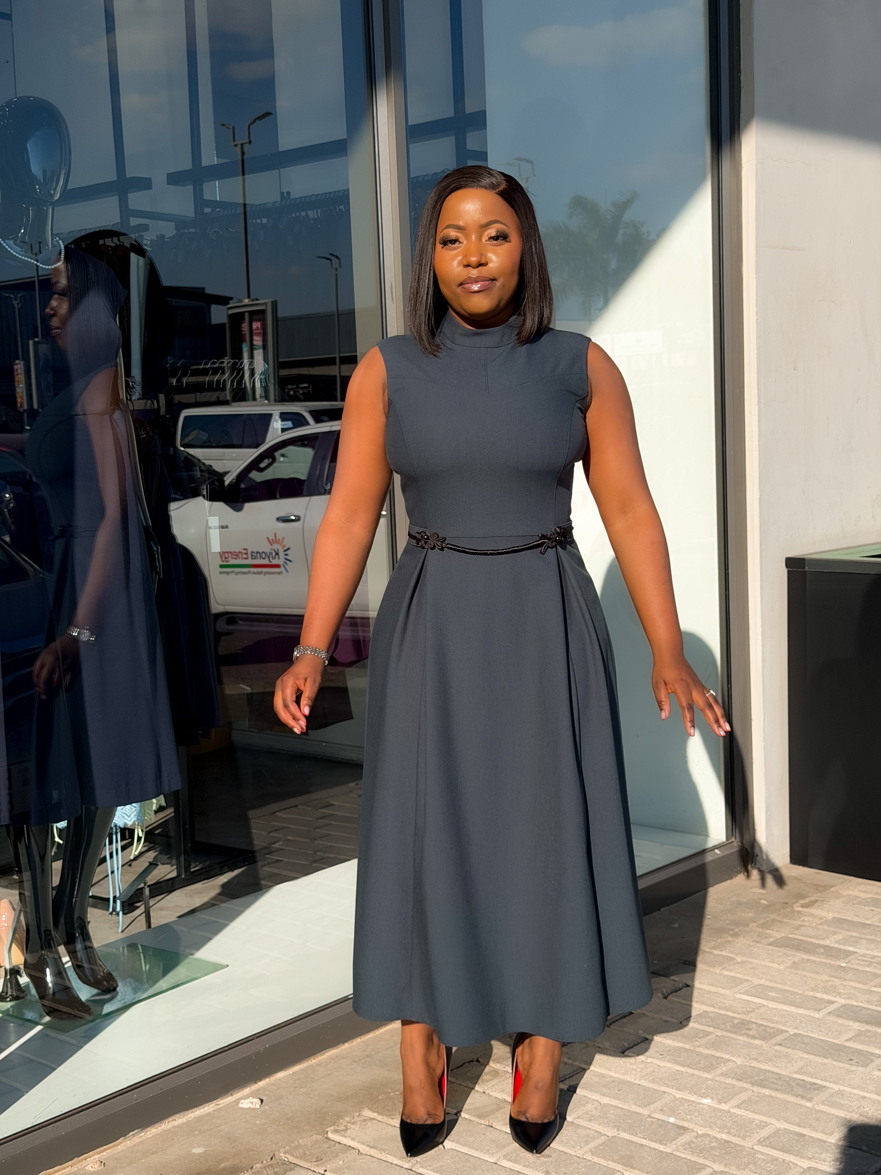 Emerald Green Flared Dress