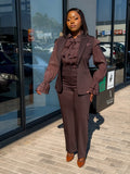 Mocha Sleeveless Suit