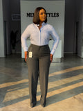 Charcoal Grey Straight Pants