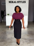 Burgundy Black Dress