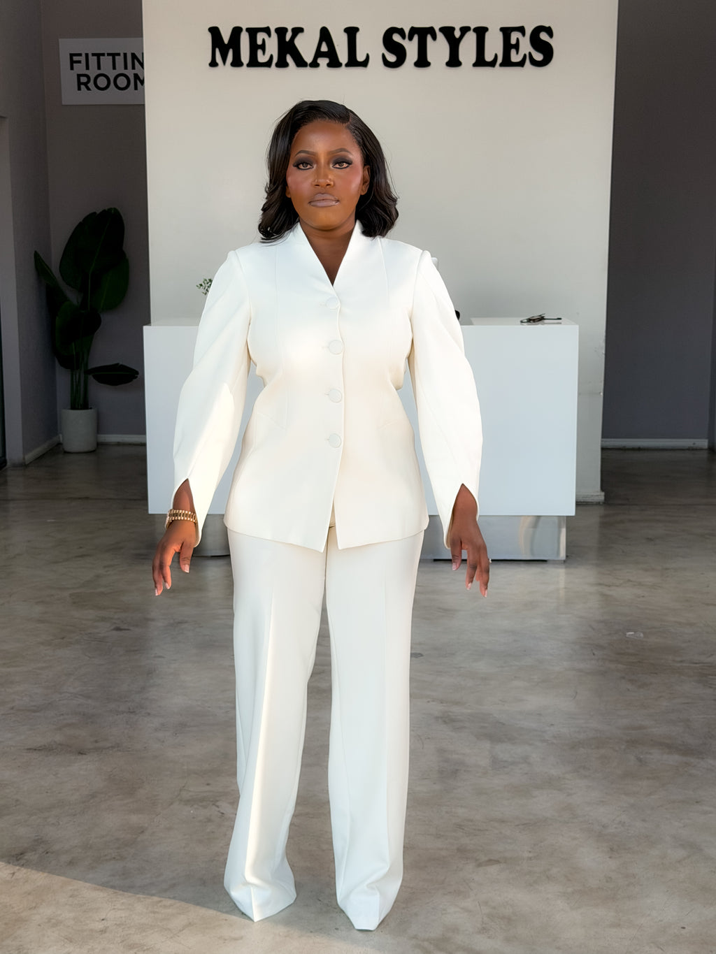 Cream Camille Pant Suit.