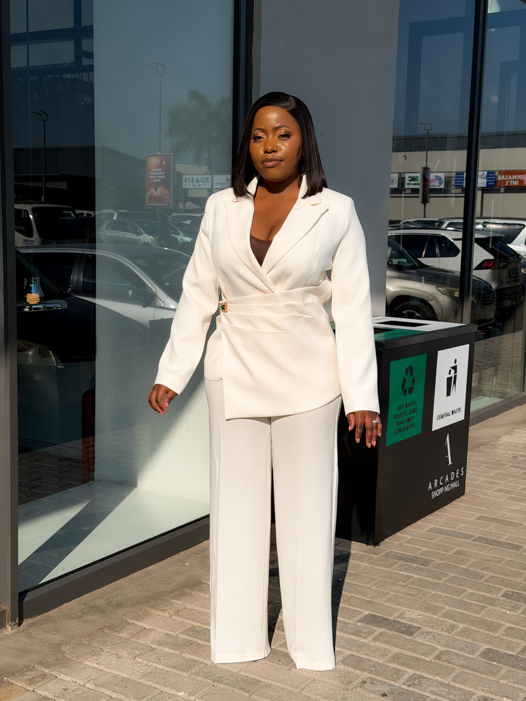 Cream Chic Pant Suit