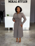 Taupe Wrap Dress