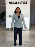 Checked Mismatch Pant Suit