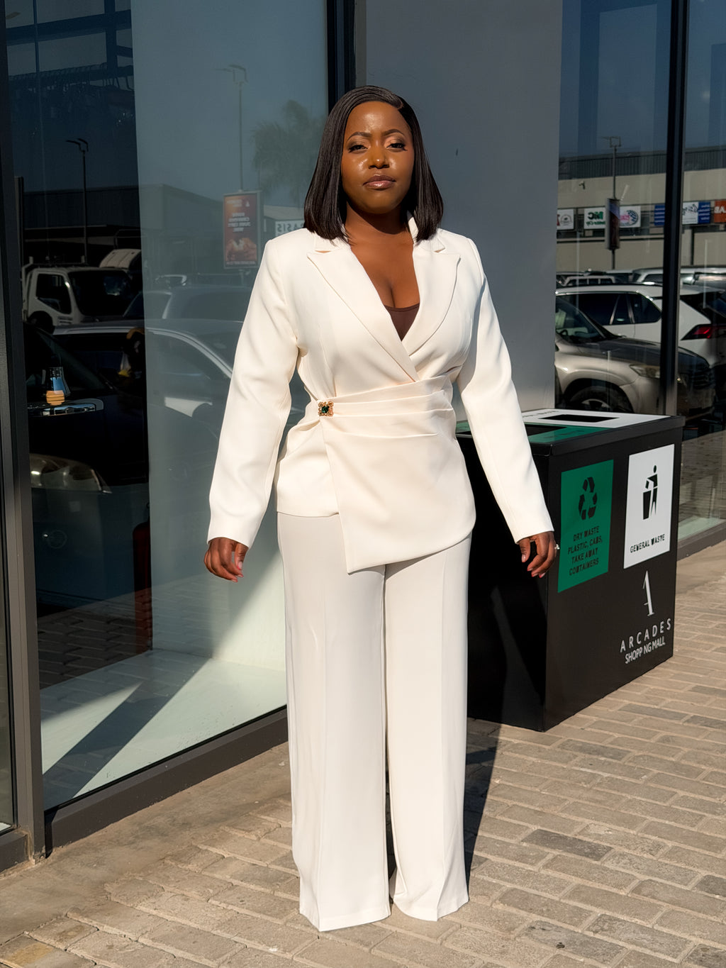 Cream Chic Pant Suit