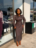 Brown PolkaDot Dress