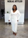 Cowl Neck Midi Dress
