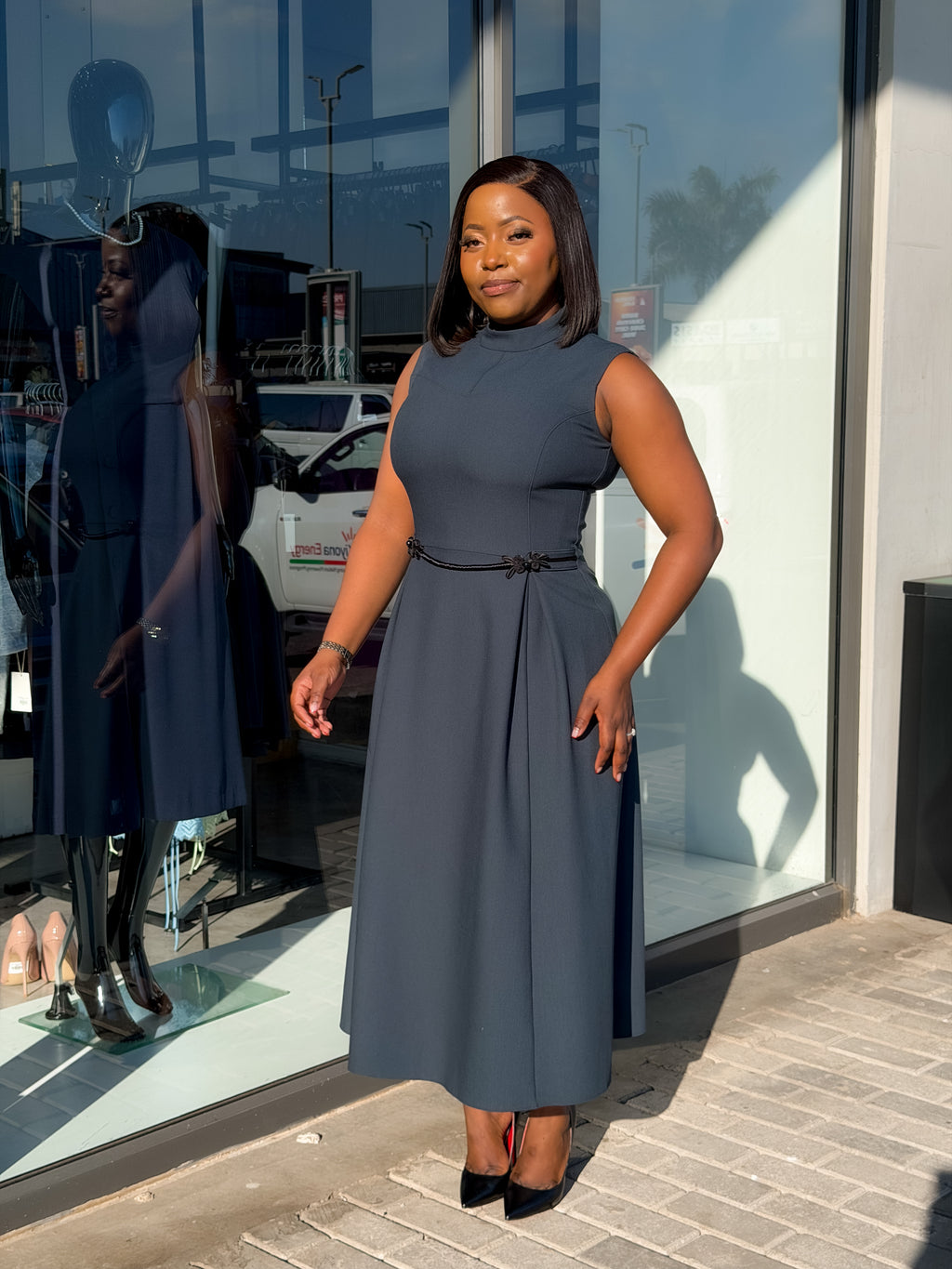 Emerald Green Flared Dress