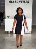 Black/Chiffon Mini Dress