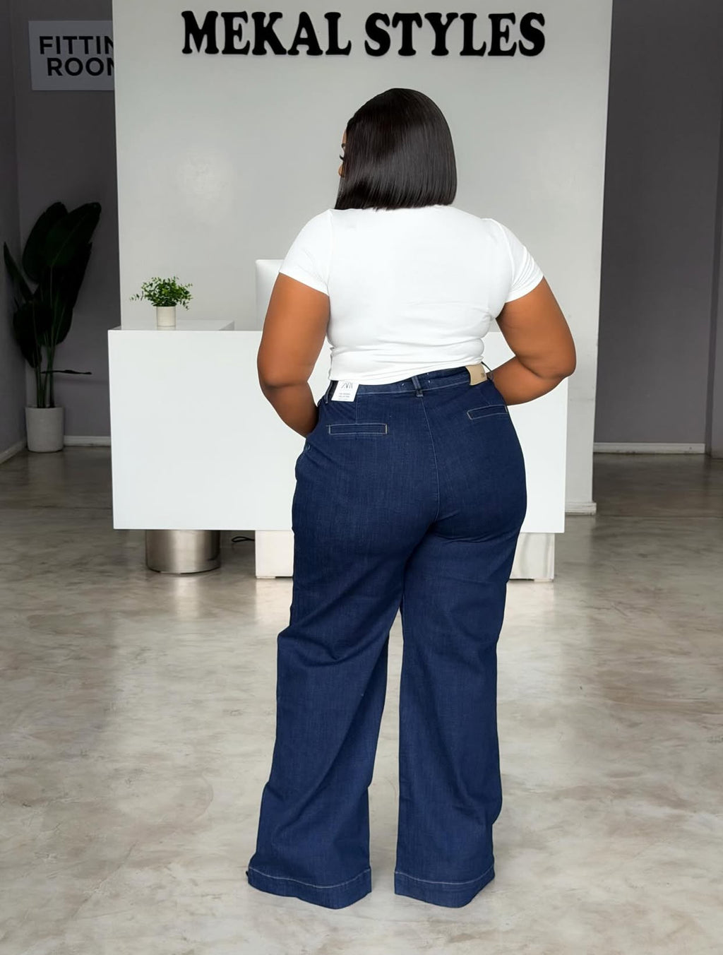 Deep Blue Straight Jeans