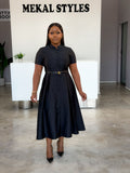 Black Belted Posh Dresses