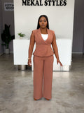 Terracotta 4Pcs Pant/Skirt Suit