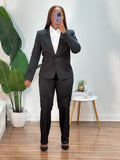 Black Cigarette Pant Suit