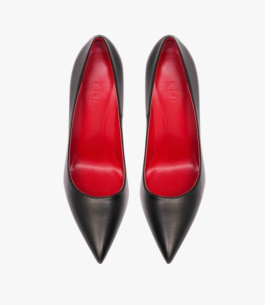 Matte Black 12cm Red Bottom Stilettos