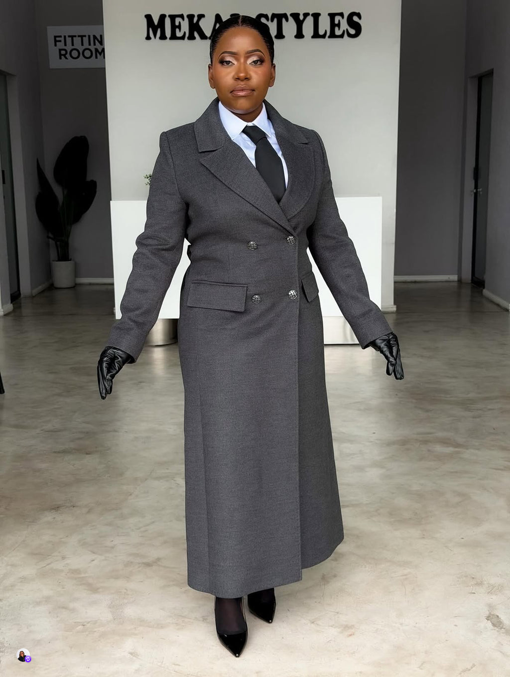 Grey Cashmere Coat