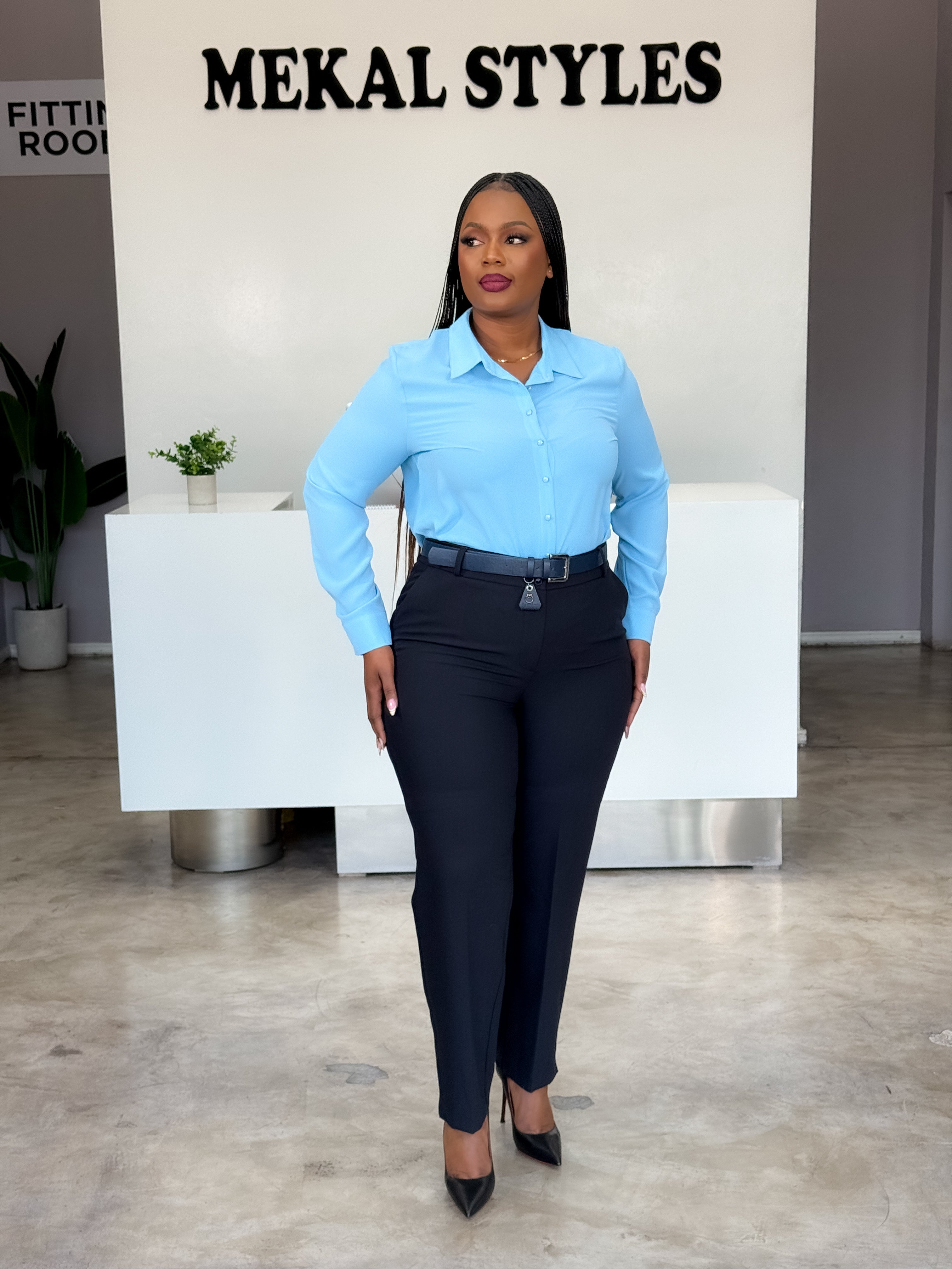 Navy Cigarette pants