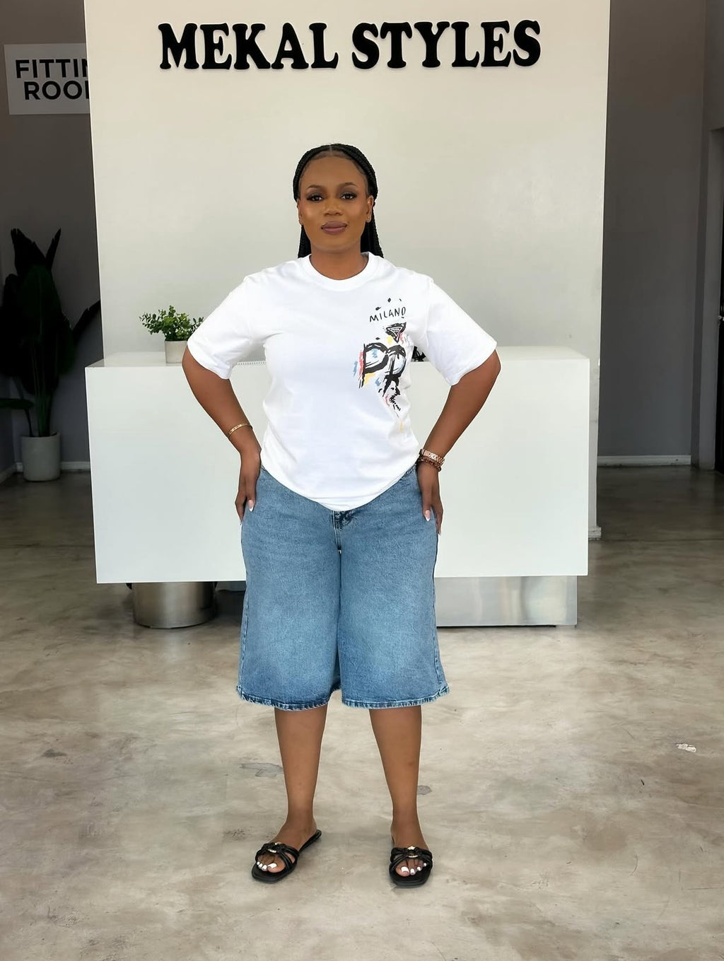 Light Blue Bermuda Shorts