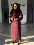 Burgundy Fur Coat