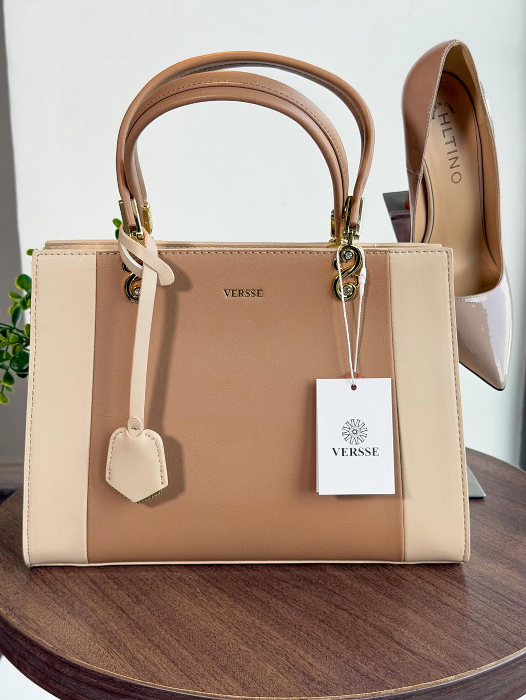 Khaki & Taupe Handbag