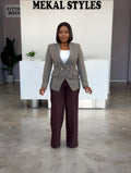 Walnut Houndstooth Blazer