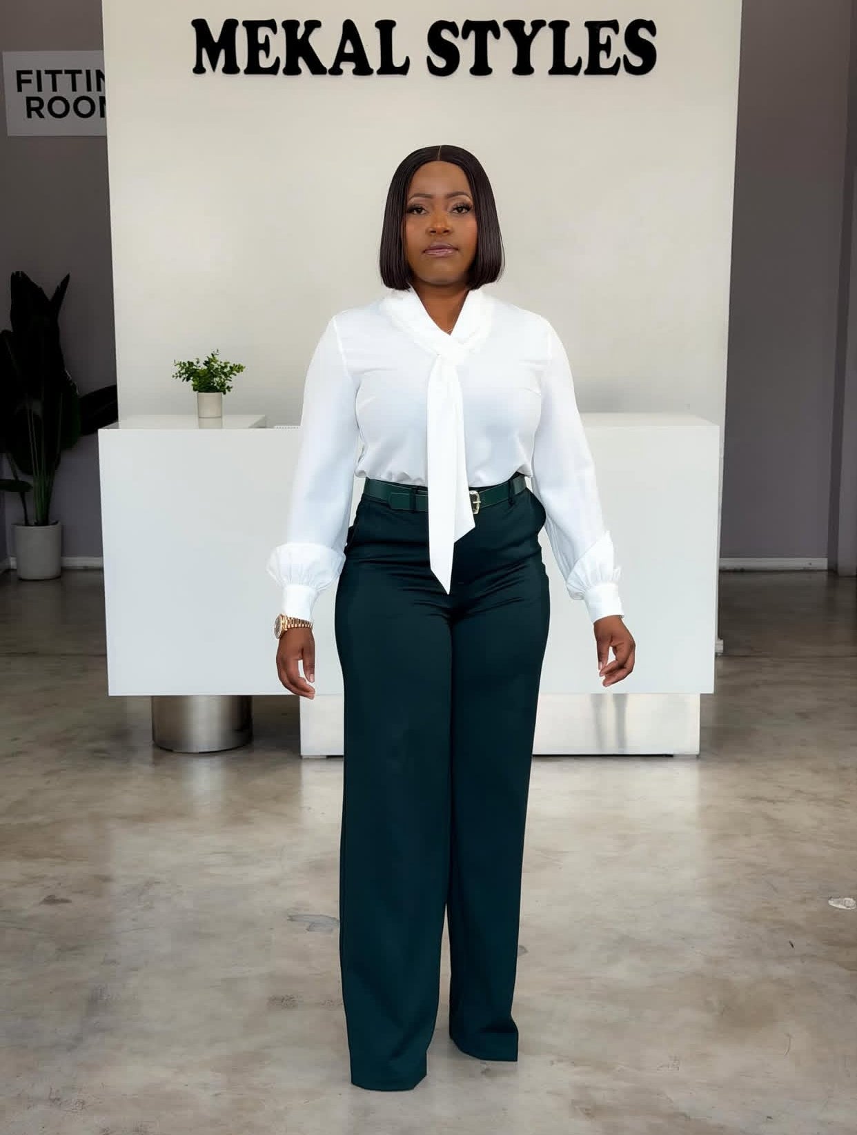 White Detailed Blouse