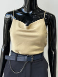 Champagne Silky Camisole Top