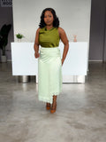 Thick Silk Lace Wrap Skirt