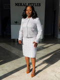 Plaid Detailed Skirt Suit