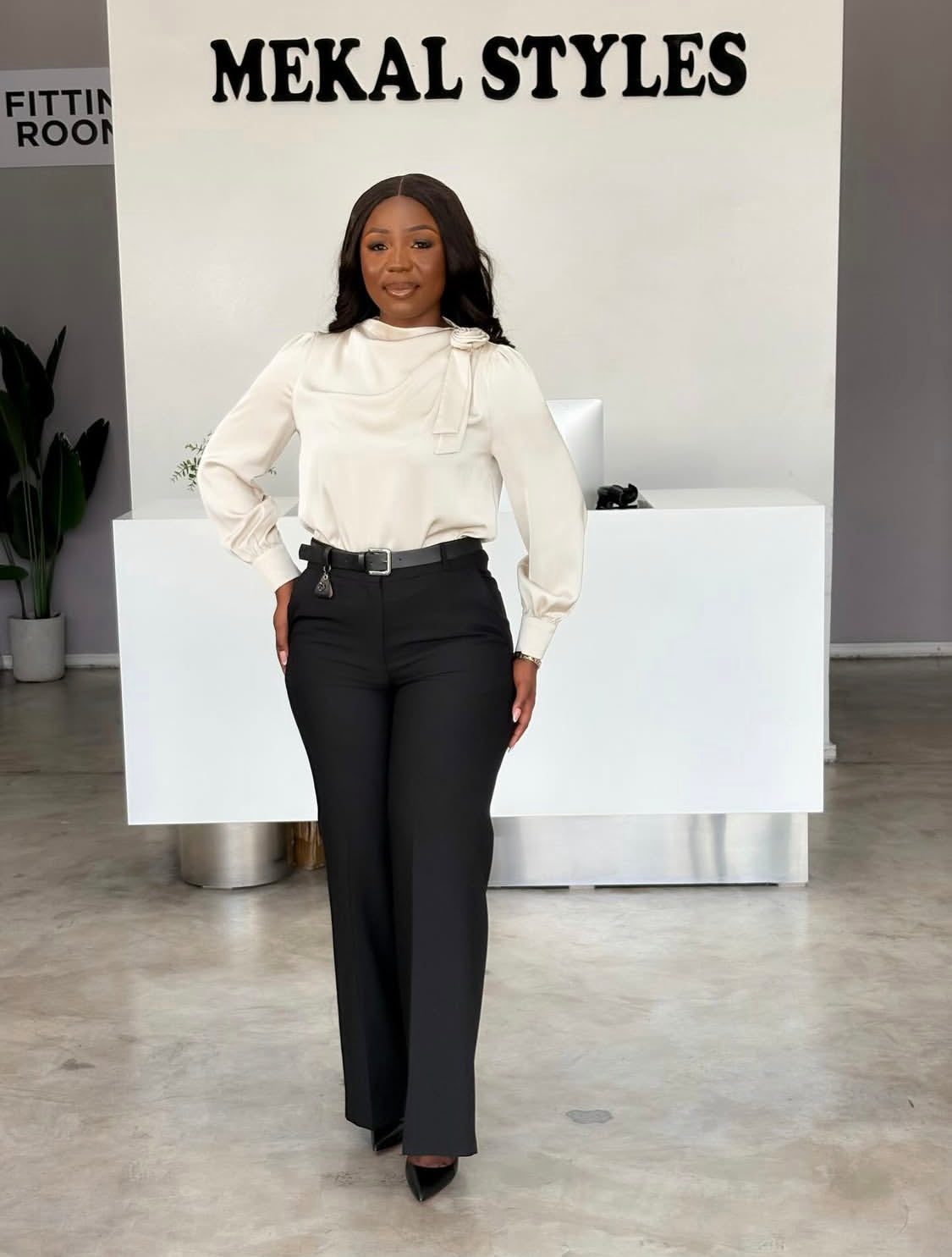 Champagne Rose Detailed Blouse