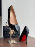 Glossy Black Red Bottom Stilettos