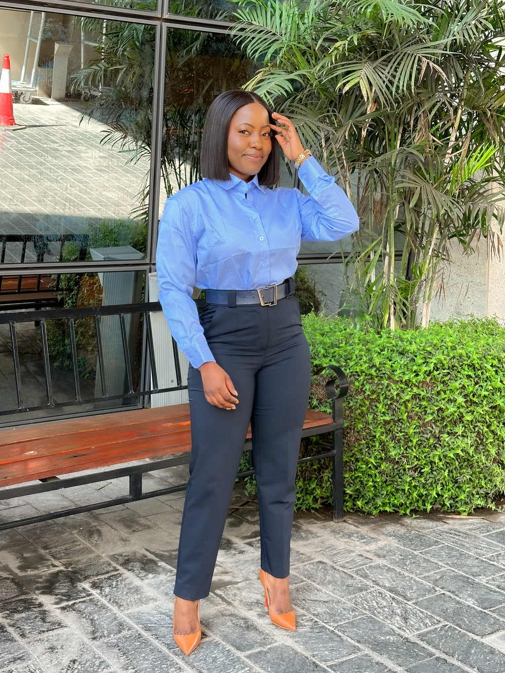 Blue Striped Smart Shirt