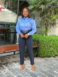 Blue Striped Smart Shirt