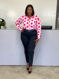 Pink Dotted Smart Shirt