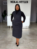 Grey Turtle Neck Dress