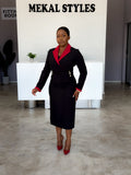 Black Wine Detailed Dress