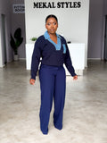 Cobalt Blue Straight Pants