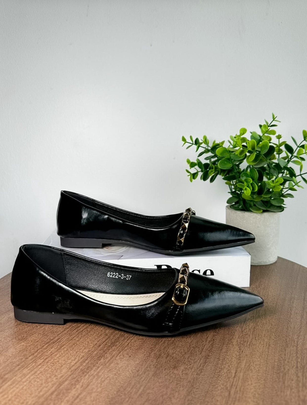 Black Buckle Pumps