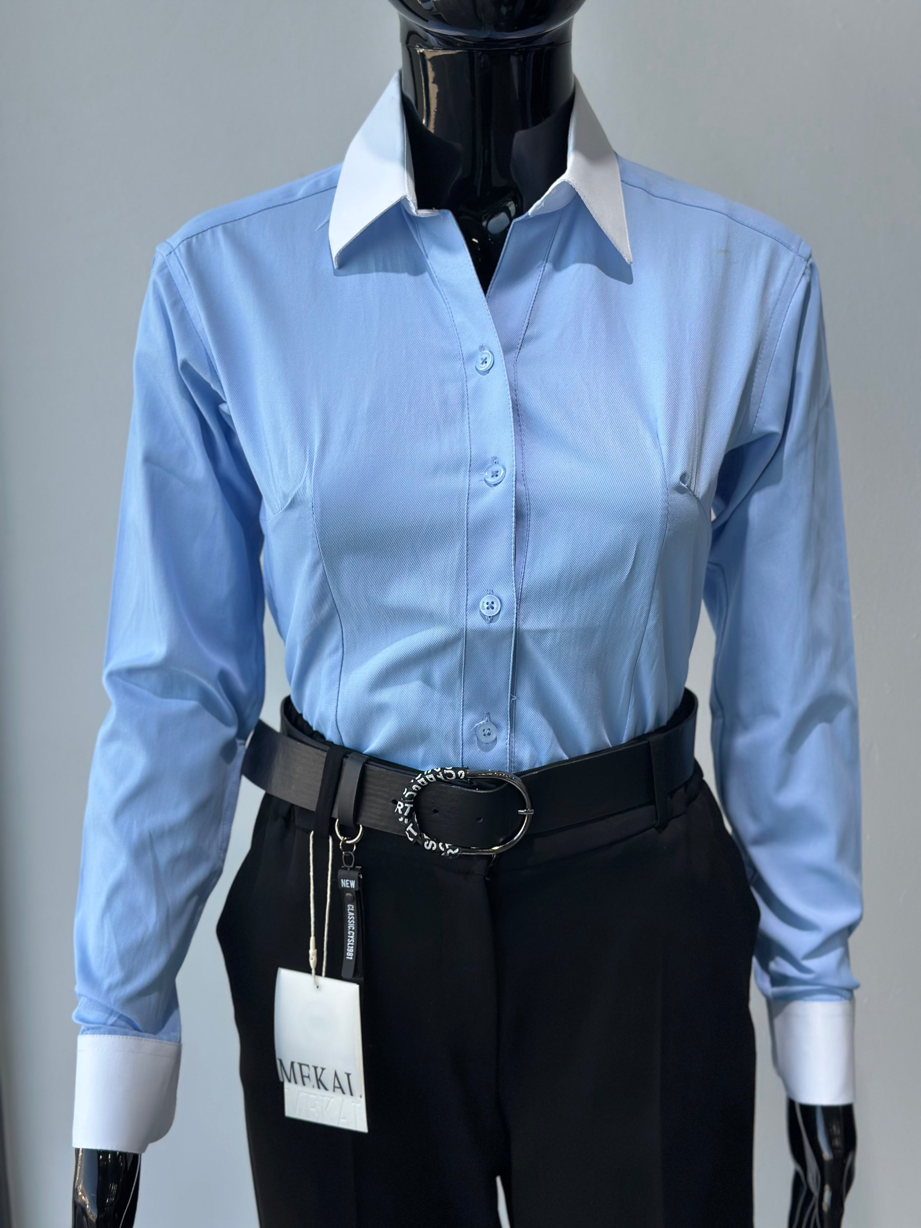 Blue-White Smart Shirt