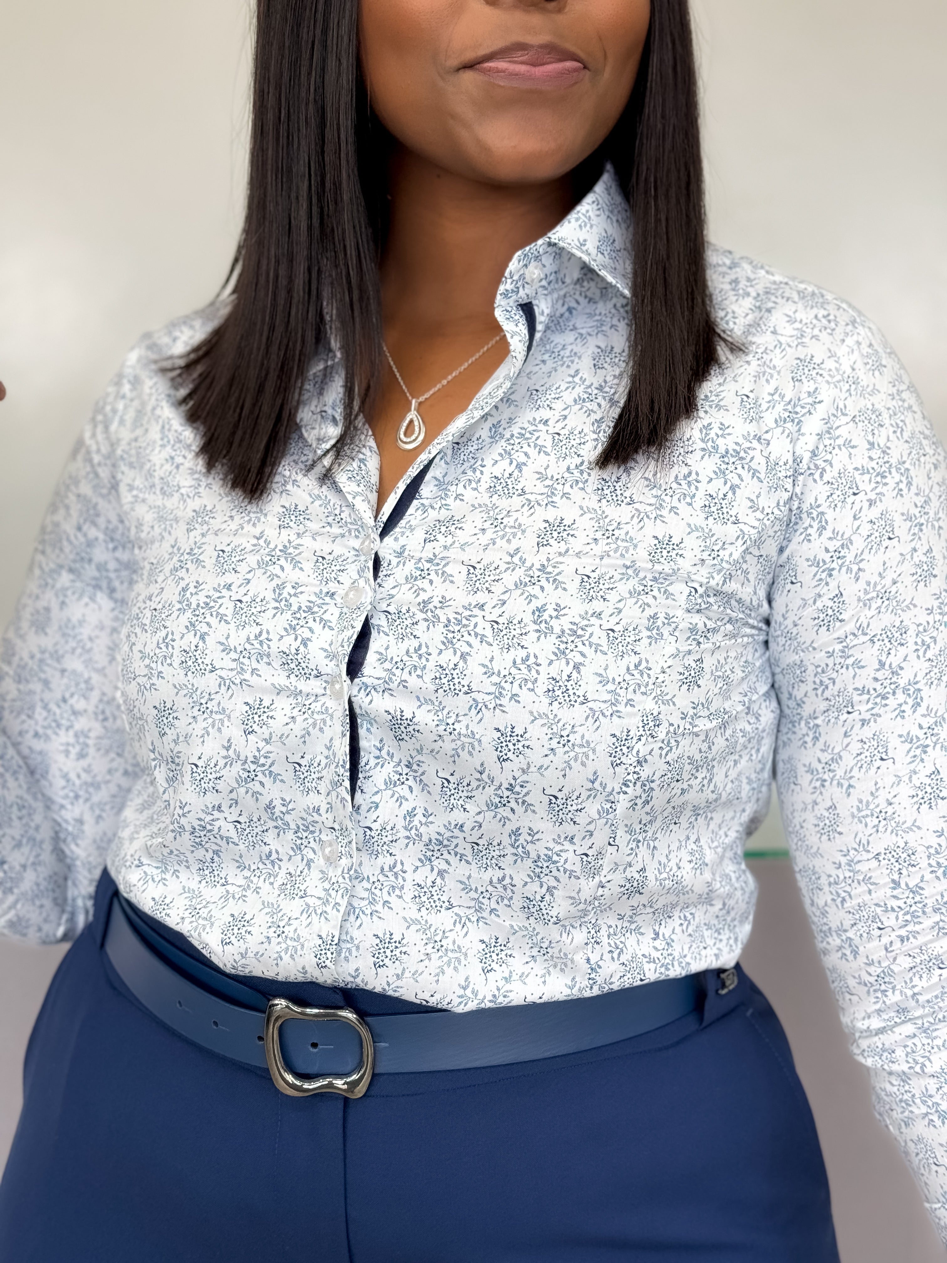Leaf Print Smart Shirt