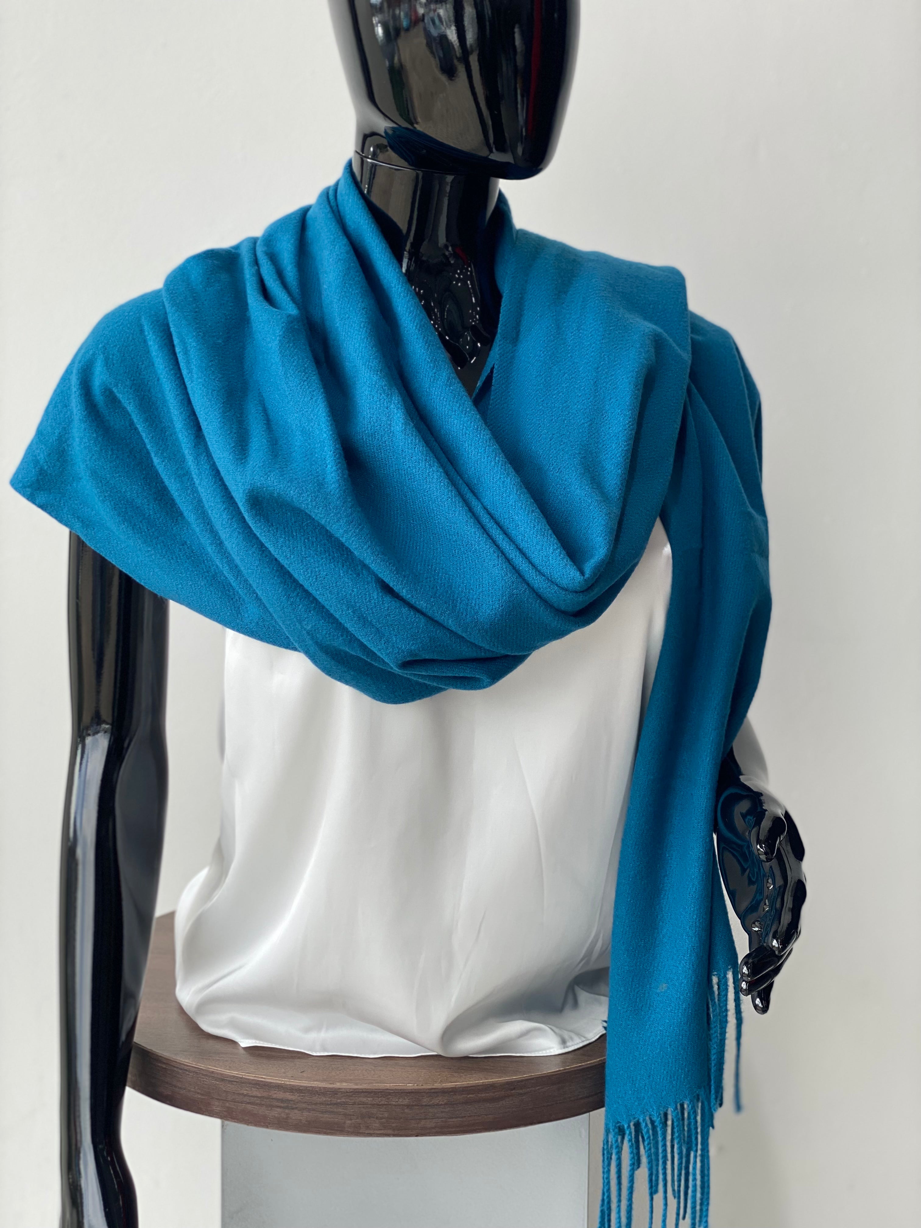 Jade Blue Cotton Scarf