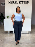 Navy Cigarette Pants