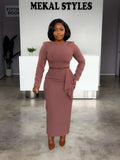 Brownie Long Detailed Belted Dress
