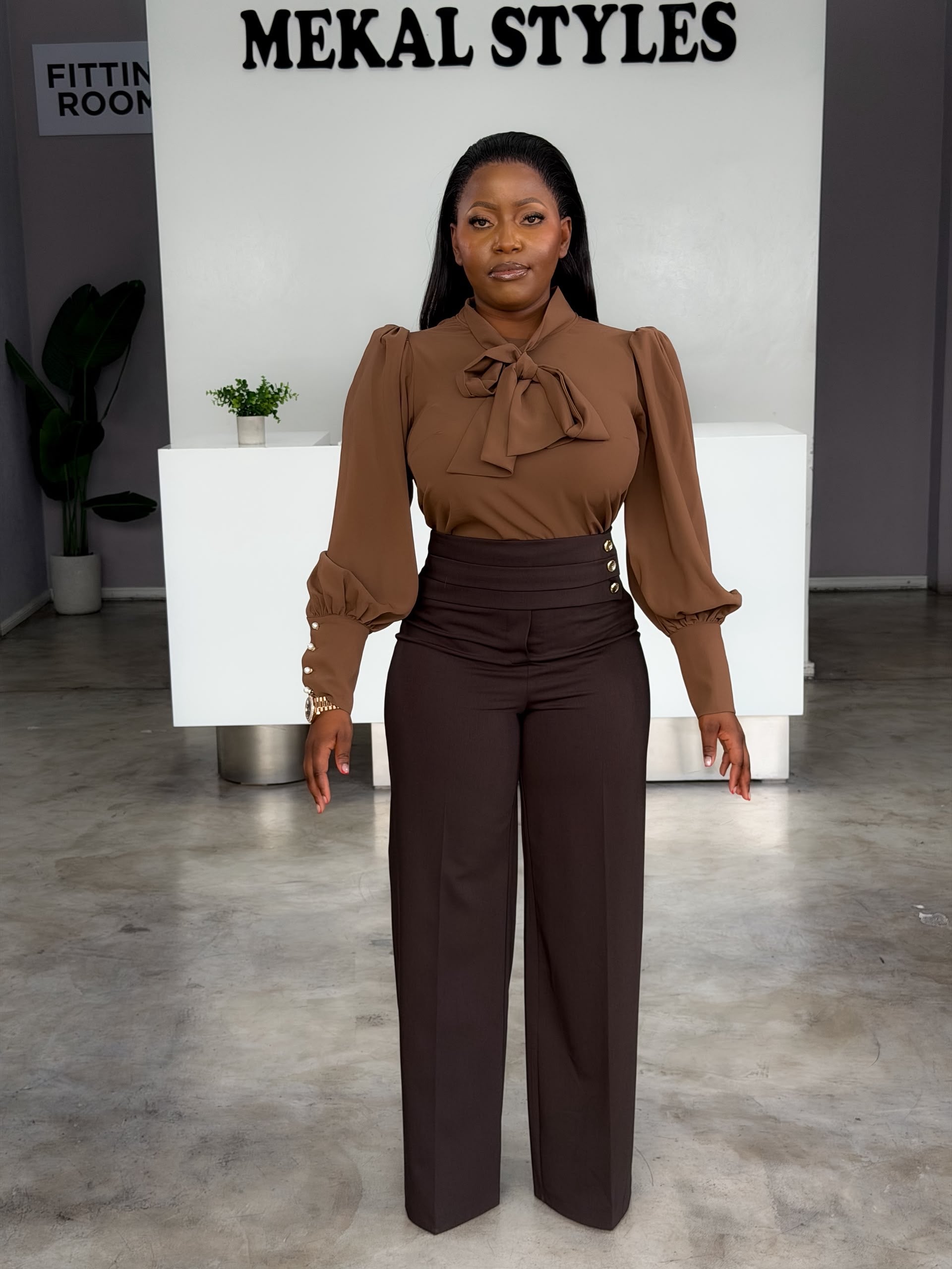 Mud Front Knot Blouse